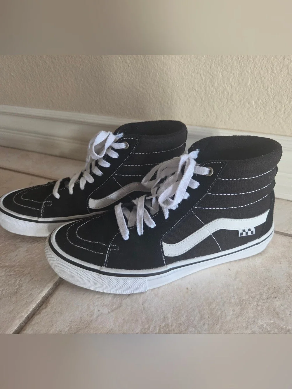 Vans Sk8-Hi Classic Black/White Skate Shoes